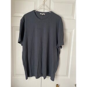 Madewell Mens Allday Tee Cotton-Linen Blend Crew Neck Tee Short Sleeve Gray L